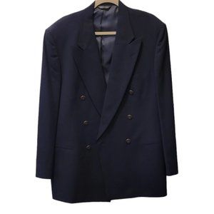 Vintage Pierre Cardin - Double Breasted Blazer Jacket - Navy - Size 43